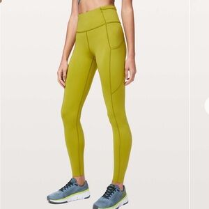 Lululemon Athletica Golden Lime Leggings